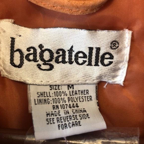 Bagatelle Orange Leather Jacket - Picture 2 of 14